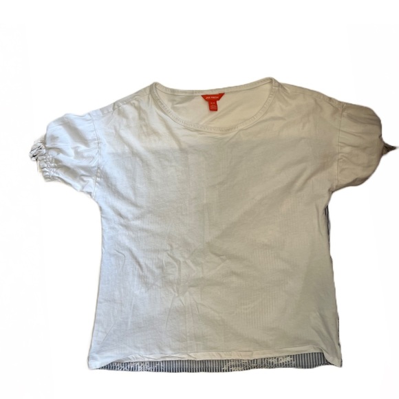 Joe Fresh Flower Back White T shirt with Ruffle Sleeve Detail Small - Picture 3 of 4